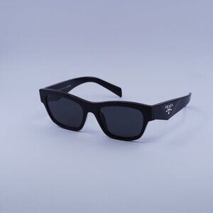 Prada PRB09S 16K08Z Sunglasses Black Butterfly Frame, Dark Grey Lenses